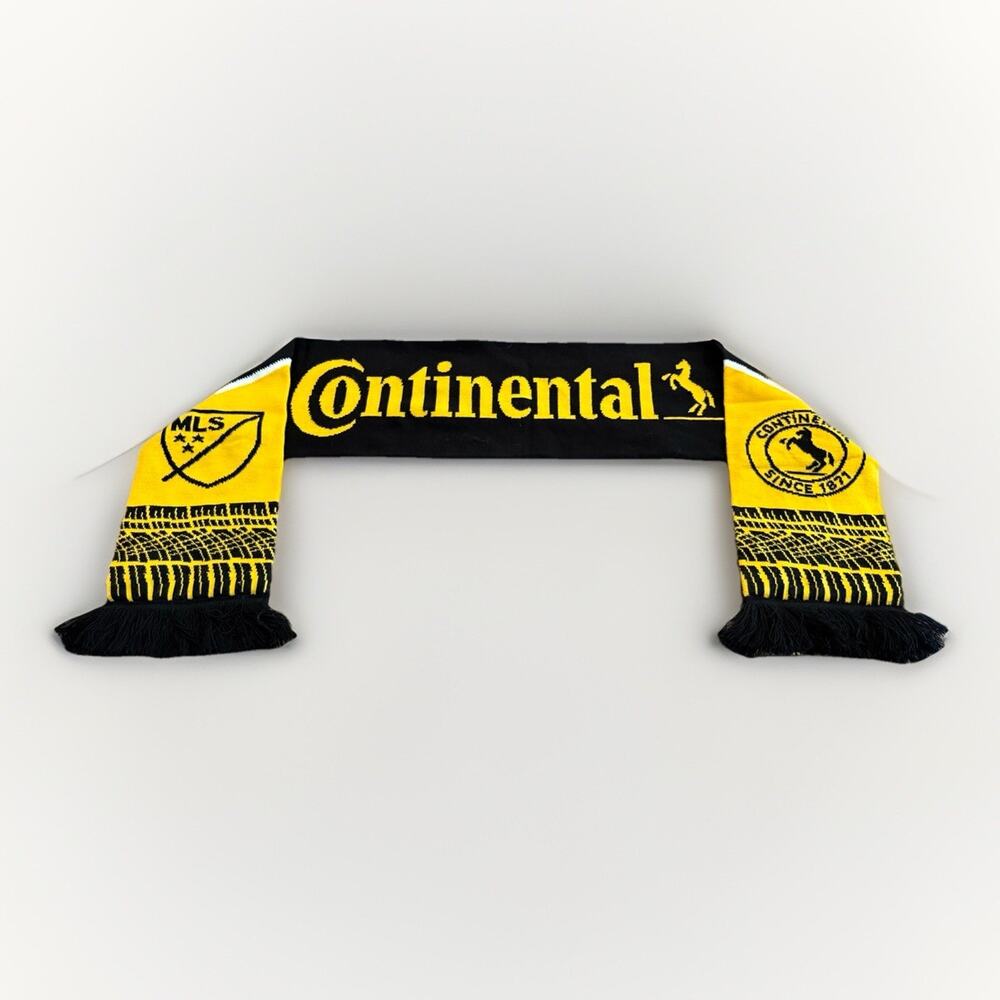 MLS Cup Unisex Yellow Black MLS Cup Continental Reversible Soccer Scarf 55x7